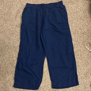 Royal blue cotton pull on pants